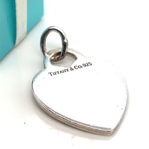 Tiffany & Co. Sterling Silver Medium Blank Heart Charm